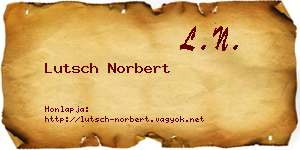 Lutsch Norbert névjegykártya
